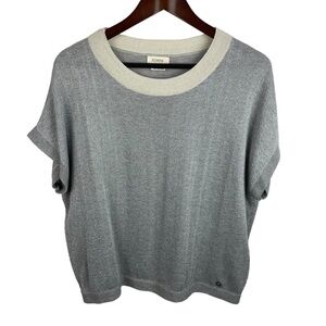 Numph | Amilia Metallic Beige Short Sleeve Sweater